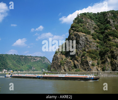 St Goarshausen, Loreleyfelsen bei Rhein, Rheinland-Pfalz Banque D'Images