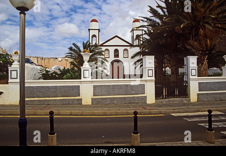 PUERTO DE LOS NIEVOS GRAN CANARIA CANARIES Février Ermita de las Nieves est la chapelle locale Banque D'Images