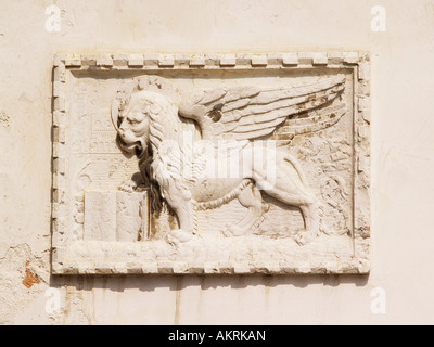 Le lion ailé de Saint Marc Venise Banque D'Images