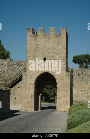 Porte fortifiée entrée de la ville de San Ginesio Italie Banque D'Images