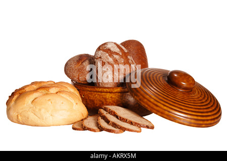 Diverses sortes de pain, close-up Banque D'Images