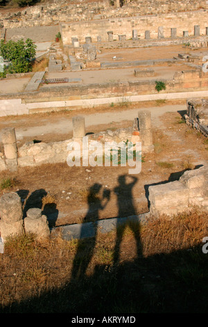 L'ombre sur les ruines de Kamiros, Thoders Island Banque D'Images