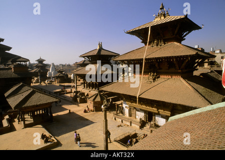 Vallée de Katmandou Népal Patan Durbar Square Viswanath Bhimsen Mandir Banque D'Images