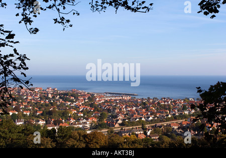 Vue aérienne de la ville de Colwyn Bay dans le Nord du Pays de Galles Banque D'Images