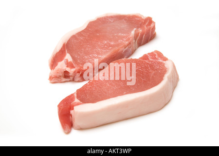 Côtelettes de porc lion isolated on a white background studio Banque D'Images