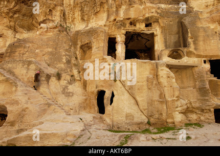 La Jordanie, Beida, également connu sous le nom de Little Petra. Banque D'Images