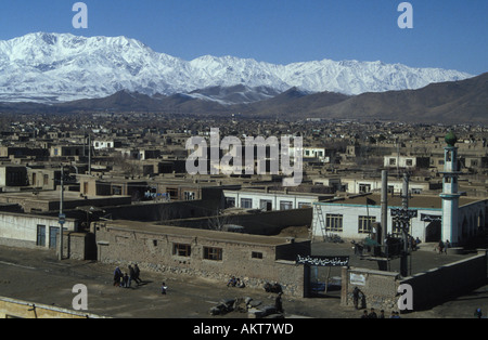 Vue d'hiver sur l'Afghanistan Kaboul Ouest Banque D'Images