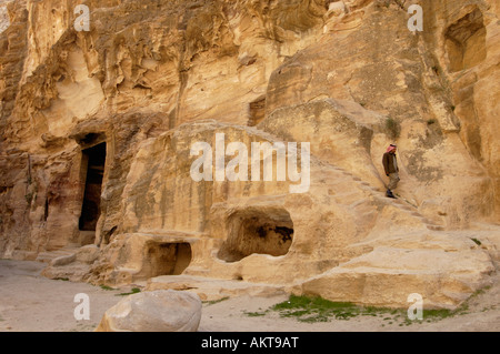 La Jordanie, Beida, également connu sous le nom de Little Petra. Banque D'Images