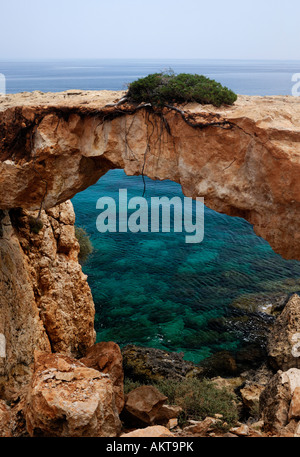 Kamara Tou Koraka Pont Naturel Cape Gkreko Chypre Banque D'Images