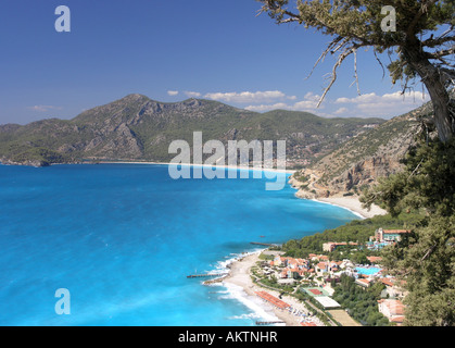 Donnant sur Oludeniz en Turquie Banque D'Images