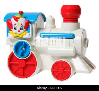 Petit train avec Clown Banque D'Images