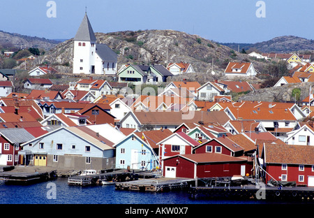 Village de Skärhamn sur île de Tjorn sur la côte ouest de la Suède Banque D'Images