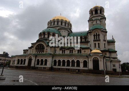 La cathédrale Alexandre Nevski au Parlement Narodno Sabranie Square, Sofia Bulgarie Banque D'Images