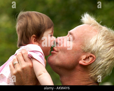 Son père baby girl Banque D'Images