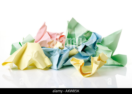 Papier froissé, close-up Banque D'Images