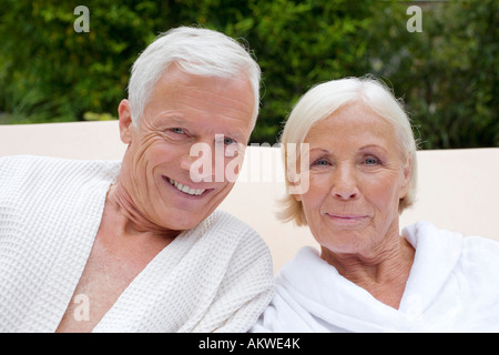 Allemagne, couple de peignoirs, close-up Banque D'Images