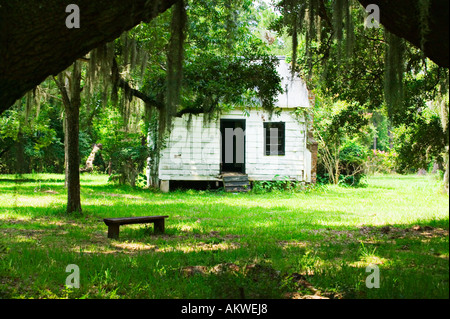 Cabine esclave à plantation en Caroline du Sud USA Banque D'Images