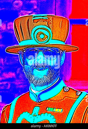 Homme en uniforme beefeater traditionnel tour de Londres London England uk photo illustration Banque D'Images