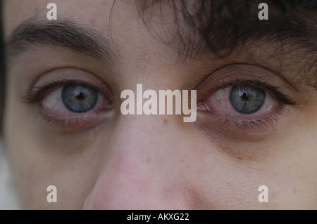 Un close-up of a woman's eye a en place. Banque D'Images