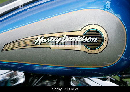 Harley Davidson, Gasolinetank, détail. Banque D'Images