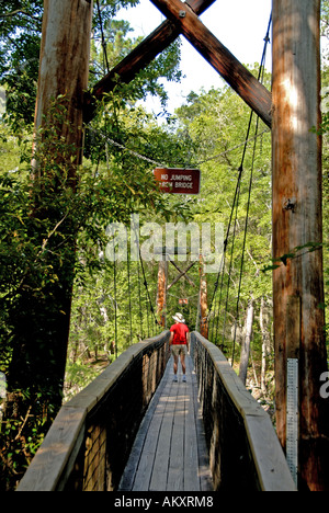 Sentier de la Floride, parc d'État O'leno sentier de randonnée Suspension Bridge Banque D'Images