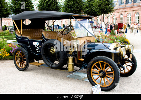 Duhanot Phaeton Double F, 1908, réunion de voitures anciennes, Schwetzingen, Bade-Wurtemberg, Allemagne Banque D'Images