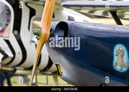 L'Europe, de l'hélice avion vintage grande réunion sur la Hahnweide, Kirchheim-Teck, Bade-Wurtemberg, Allemagne Banque D'Images