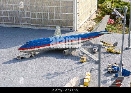 Modèle de l'aéroport de Munich, Legoland, Guenzburg, Bavière, Allemagne Banque D'Images