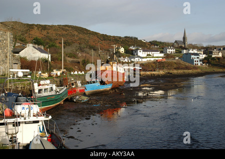 Cliften Harbour en Co Galway Banque D'Images