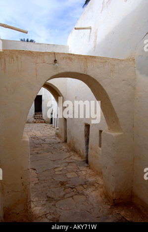 Ruelle de la vieille ville de Ghadamès, UNESCO world heritage, Libye Banque D'Images