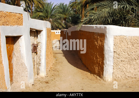 Lane dans la vieille ville de Ghadamès, UNESCO world heritage, Libye Banque D'Images