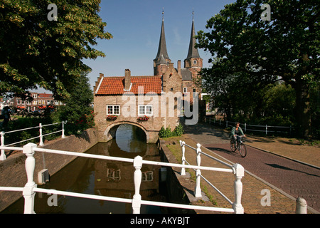 Oostpoort, (Porte Est) à Delft , Pays-Bas Banque D'Images