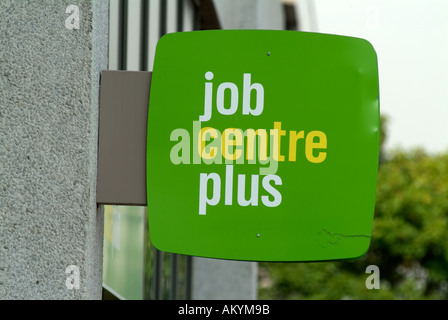 Job Centre Plus signer, Hounslow, Middlesex, Royaume-Uni. Banque D'Images