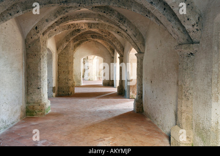 Ruelle dans le château de Burghausen, le plus ancien château fort d'Europe (1043 mètres de long) Allemagne Bavière Burghausen Banque D'Images