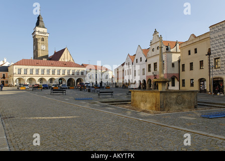 Centre historique de la vieille ville de Slavonice, South Moravia, République Tchèque Banque D'Images