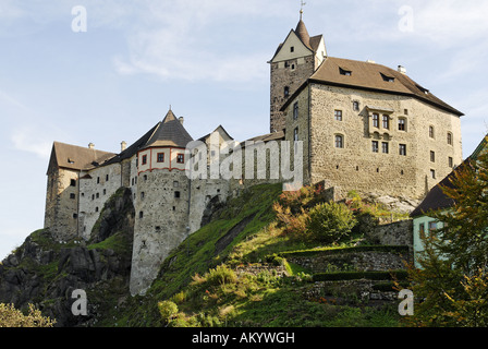 Historique de la vieille ville de Loket, Eger, de la rivière Ohre,, à l'ouest de la Bohême, République Tchèque Banque D'Images