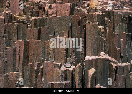 Tuyaux d'orgue rock formation près de Twyfelfontein, dans le Damaraland Namibie Banque D'Images