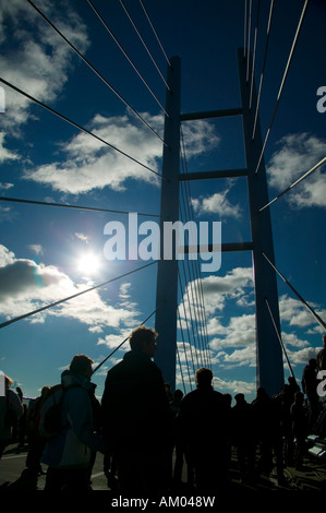 Le nouveau pont de Ruegenbruecke (Ruegen), la connexion de Stralsund et l'île de Rügen, Mecklembourg-Poméranie-Occidentale, Allemagne Banque D'Images