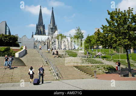 La cathédrale de Cologne, Museum Ludwig, Cologne, Rhénanie du Nord-Westphalie, Allemagne Banque D'Images