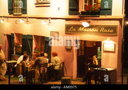 La Maison Rose, Rue St Vincent, Montmartre, Paris, France. Banque D'Images