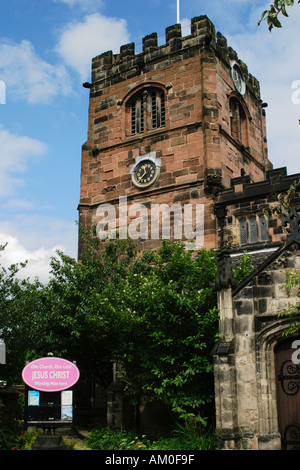 L'église St Mary, cheadle village, Stockport, Cheshire Banque D'Images