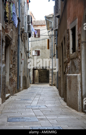 Rues étroites de la Vieille Ville de Labin Istrie Croatie Banque D'Images