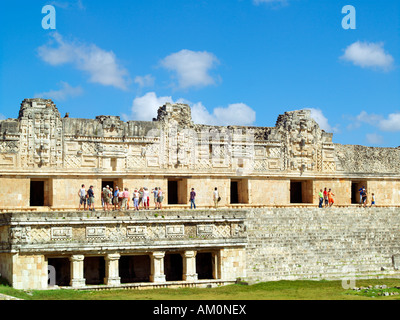 Le Palais des Gouverneurs à Uxmal Banque D'Images