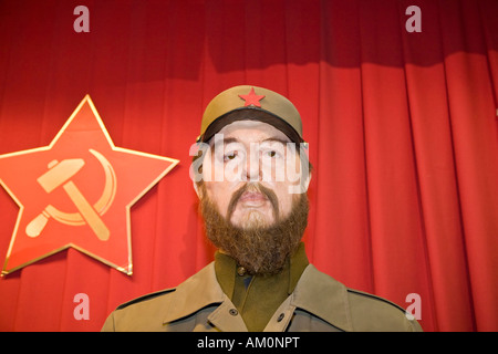 Fidel Alejandro Castro Ruz comme une figure de cire Wax Museum de Prague en Tchéquie Banque D'Images