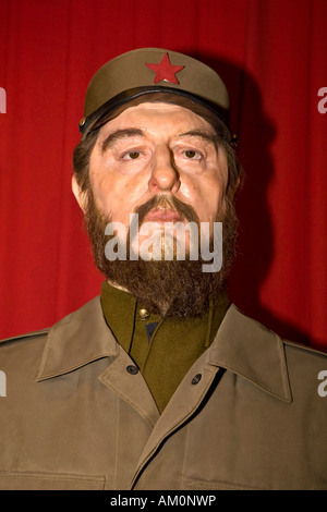 Fidel Alejandro Castro Ruz comme une figure de cire Wax Museum de Prague en Tchéquie Banque D'Images