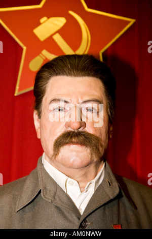 Josef Staline comme une figure de cire Wax Museum de Prague en Tchéquie Banque D'Images