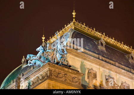 Théâtre national de Prague République tchèque détail Banque D'Images