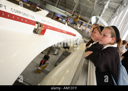 Concorde sur l'affichage à l'espace aérien, Imperial War Museum, Duxford Banque D'Images