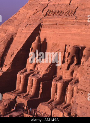 Égypte, vallée du Nil Abu Simbel, temple de Ramsès II Banque D'Images