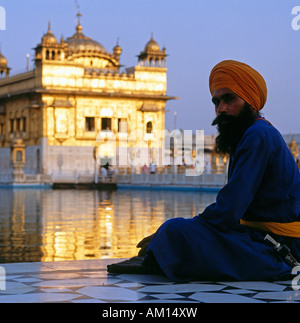 Sikh, temple d'or, Amritsar, Punjab, India Banque D'Images